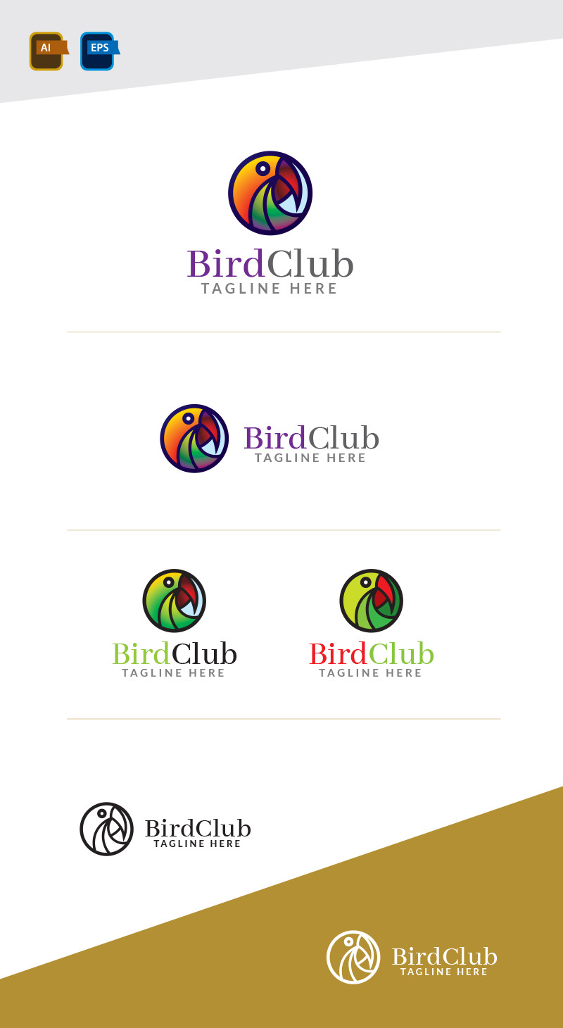 Ontwerpsjabloon voor Bird Club-logo - Features Image 1