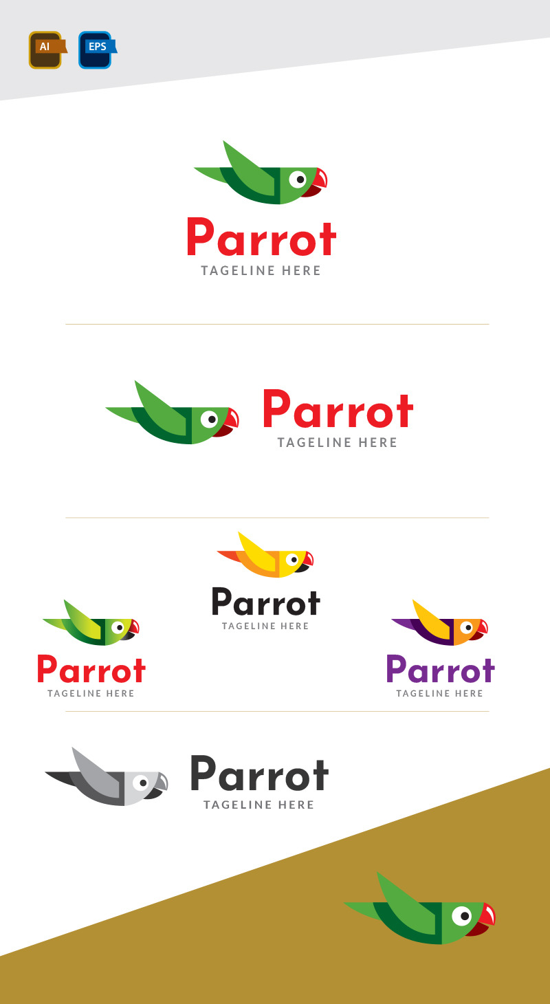 Parrot Fly Logo Design Template Vol 2 - Features Image 1