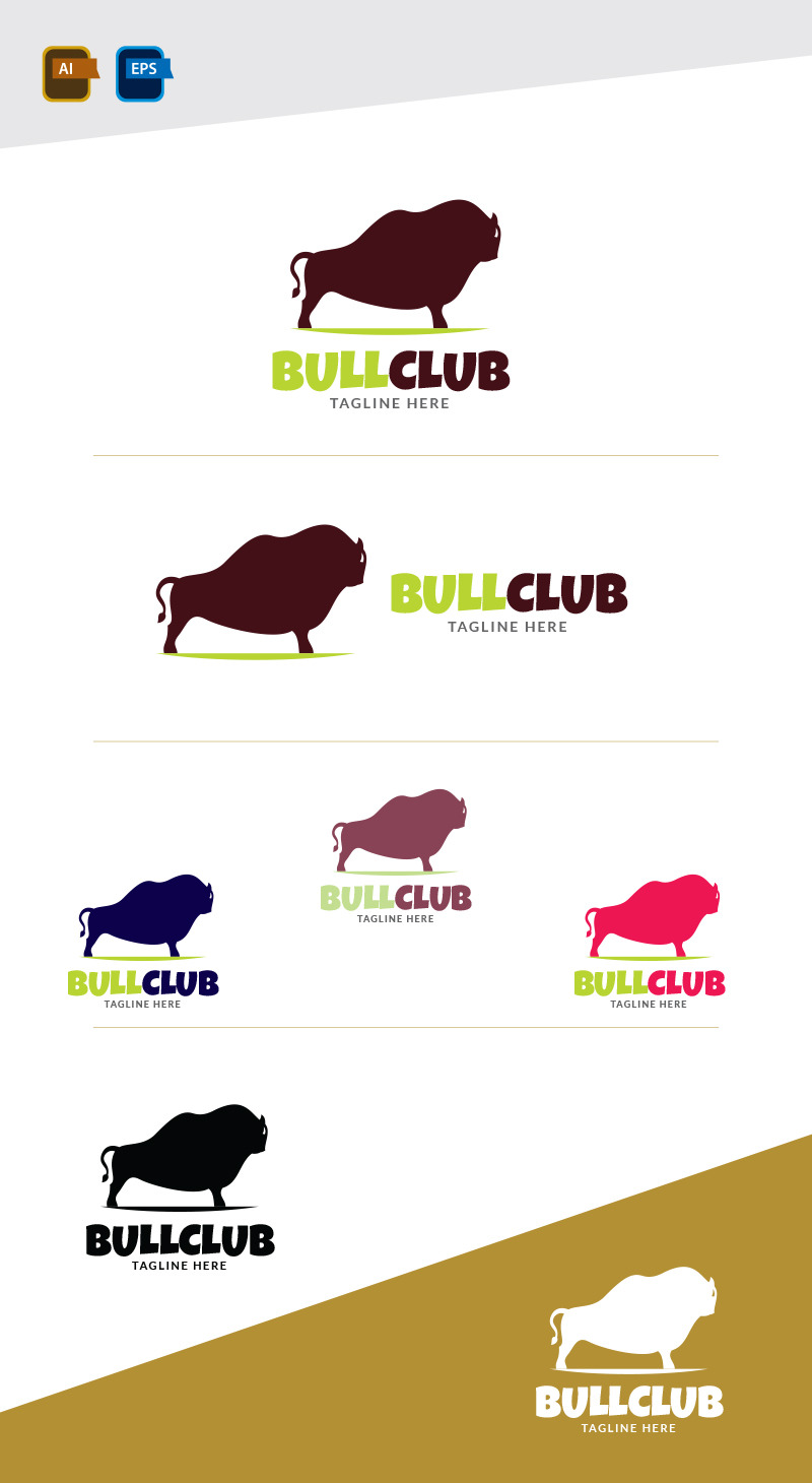 Bull Club Logo Design Template - Features Image 1