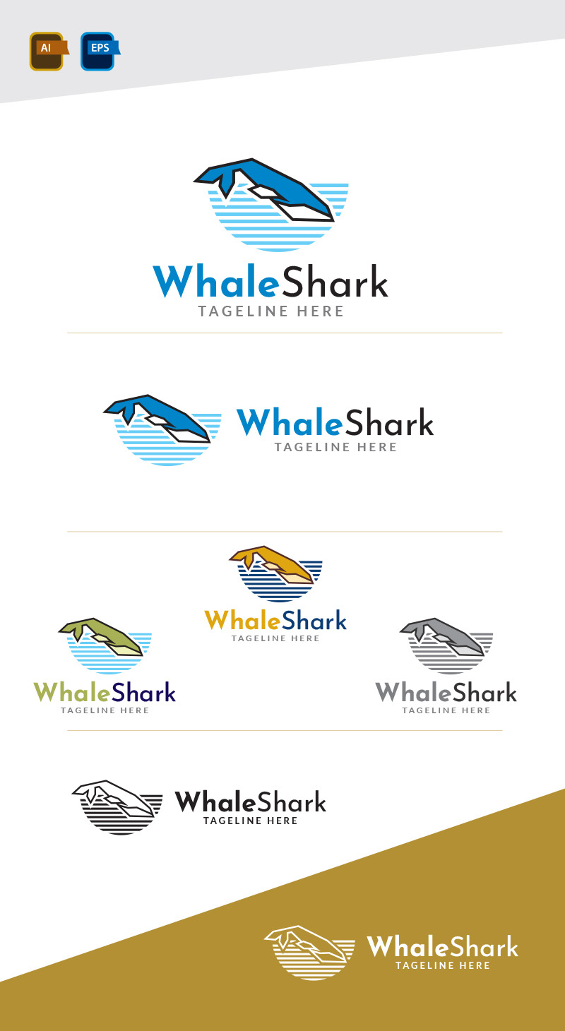 Plantilla de diseño de logotipo de tiburón ballena - Características Imagen 1