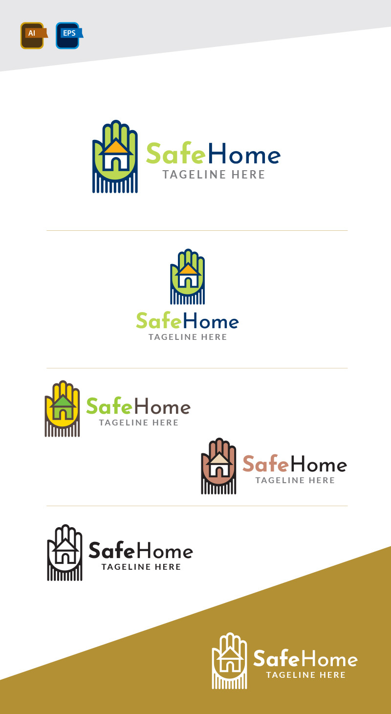 Modèle de conception de logo Safe Home Vol 2 - Caractéristiques de l’image 1