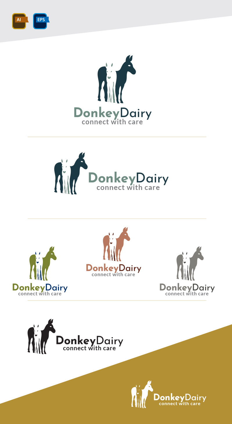 Donkey Dairy Logo Design Template - Features Image 1