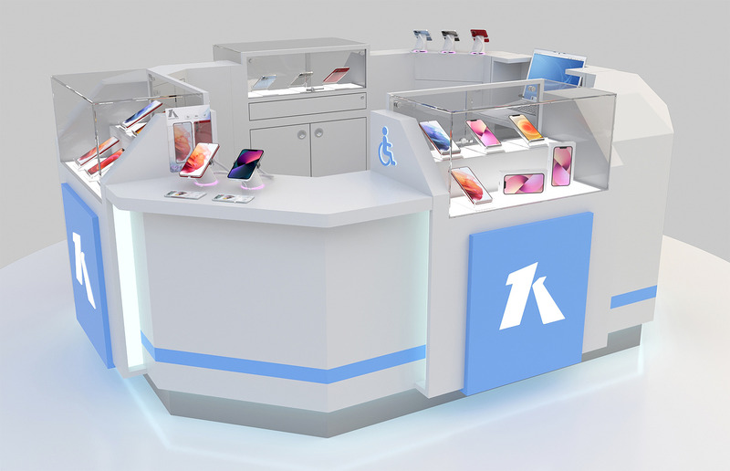Design de Mobiliário Comercial para Exposição de Modelo 3D de Produtos Tecnológicos - Features Image 1