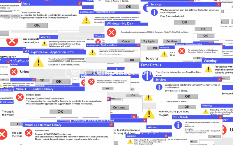 Error Messages Loop Background - Features Image 1