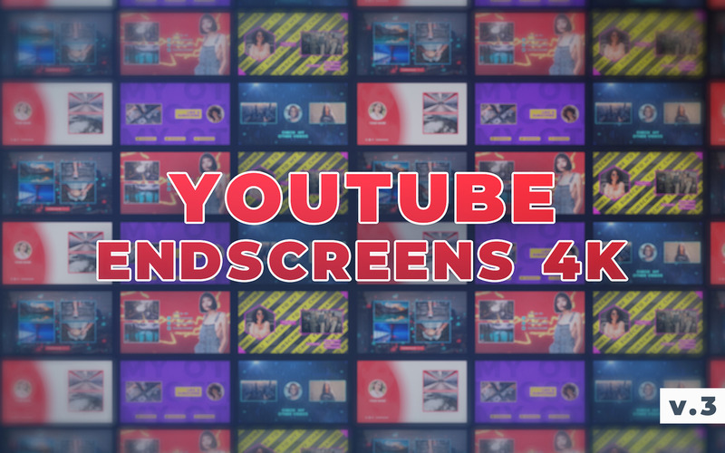 YouTube EndScreens 4K V.3 - Premiere Pro - Features Image 1