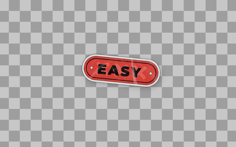 Adesivo rosso rivettato Easy Sign - Caratteristiche Immagine 1