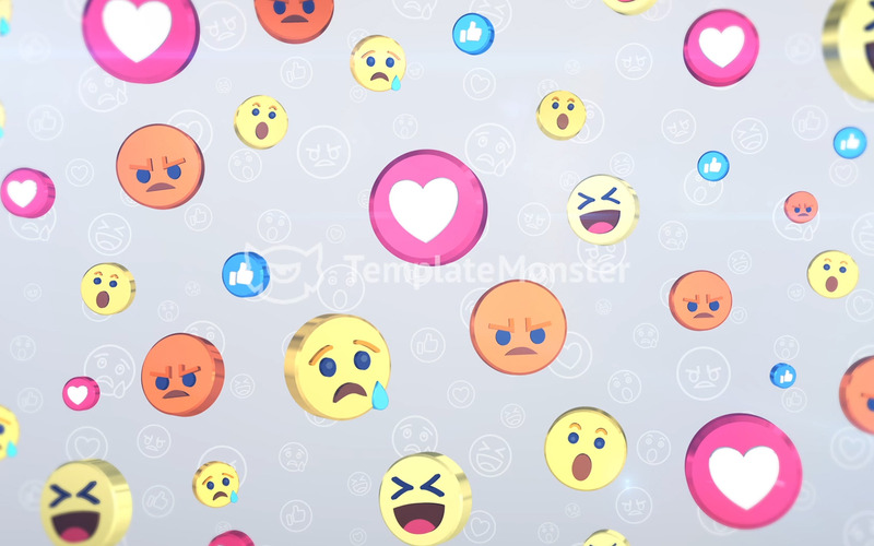 Social Media Emoji Background Loop bianco 1 - Caratteristiche Immagine 1