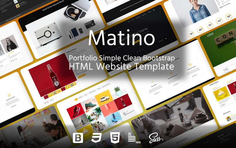 Matino – Portfolio Simple Clean Bootstrap HTML Website Template - Features Image 1