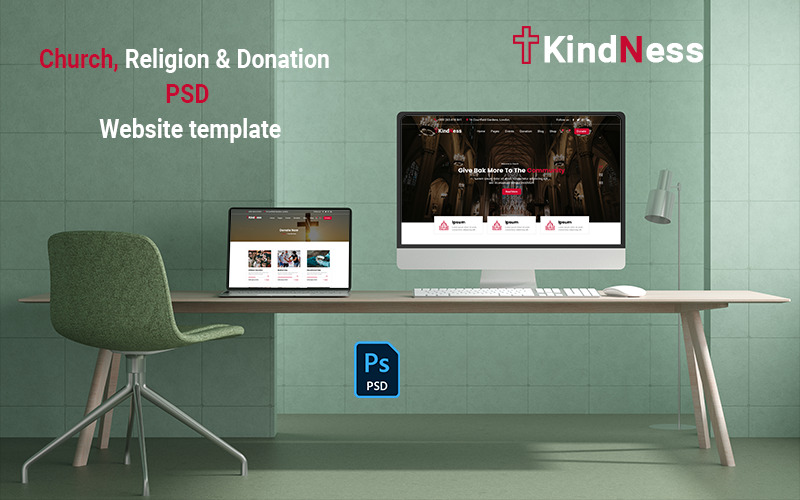 Freundlichkeit - PSD-Website-Vorlage für Kirche, Religion und Spende - Eigenschaften Bild 1