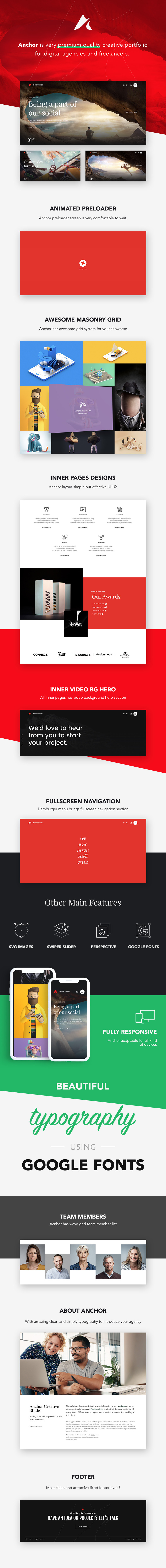Anchor | Freelancer & Creative Agency Portfolio HTML Template - Features Image 1