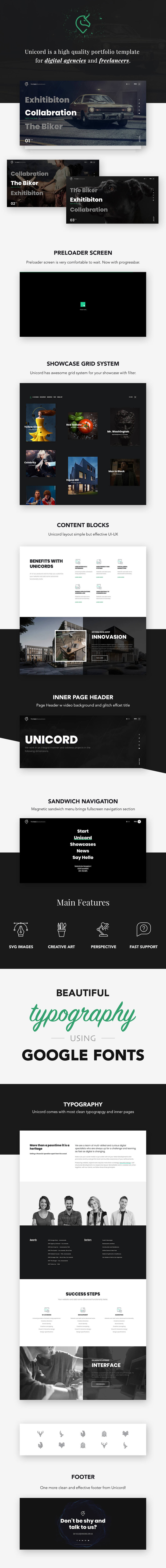 Unicord | Creative Portfolio for Freelancers & Agencies WordPress Theme - Features Image 1