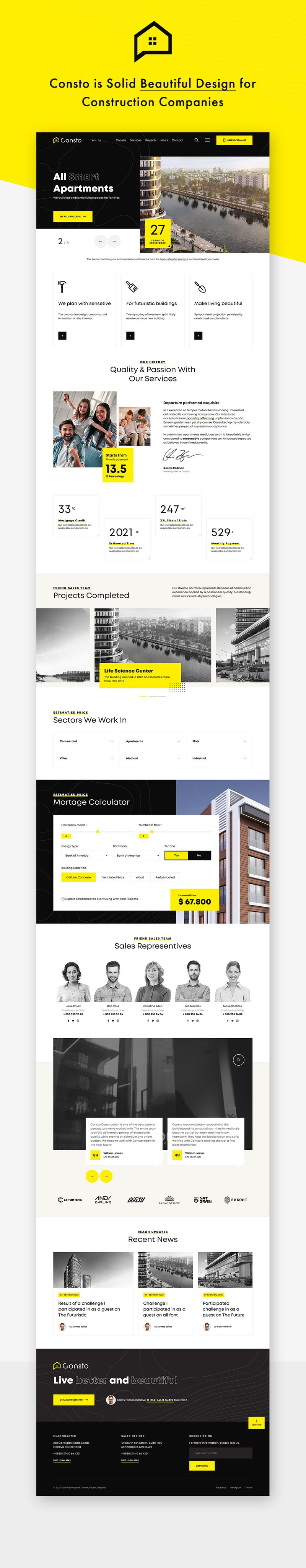 Consto | Industrial Construction WordPress Theme - Features Image 1