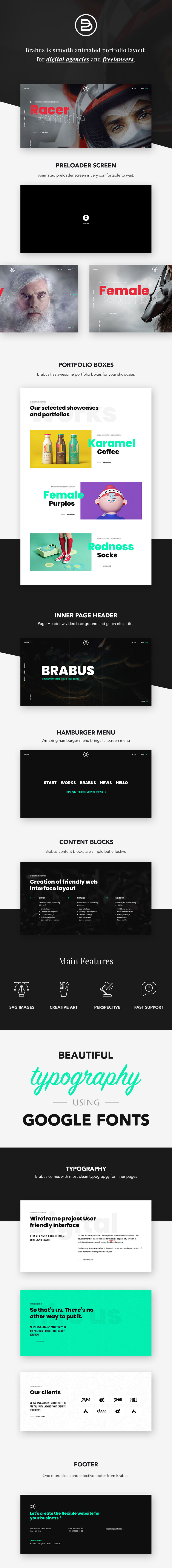 Brabus | Contemporary Portfolio WordPress Theme for Agencies - Features Image 1