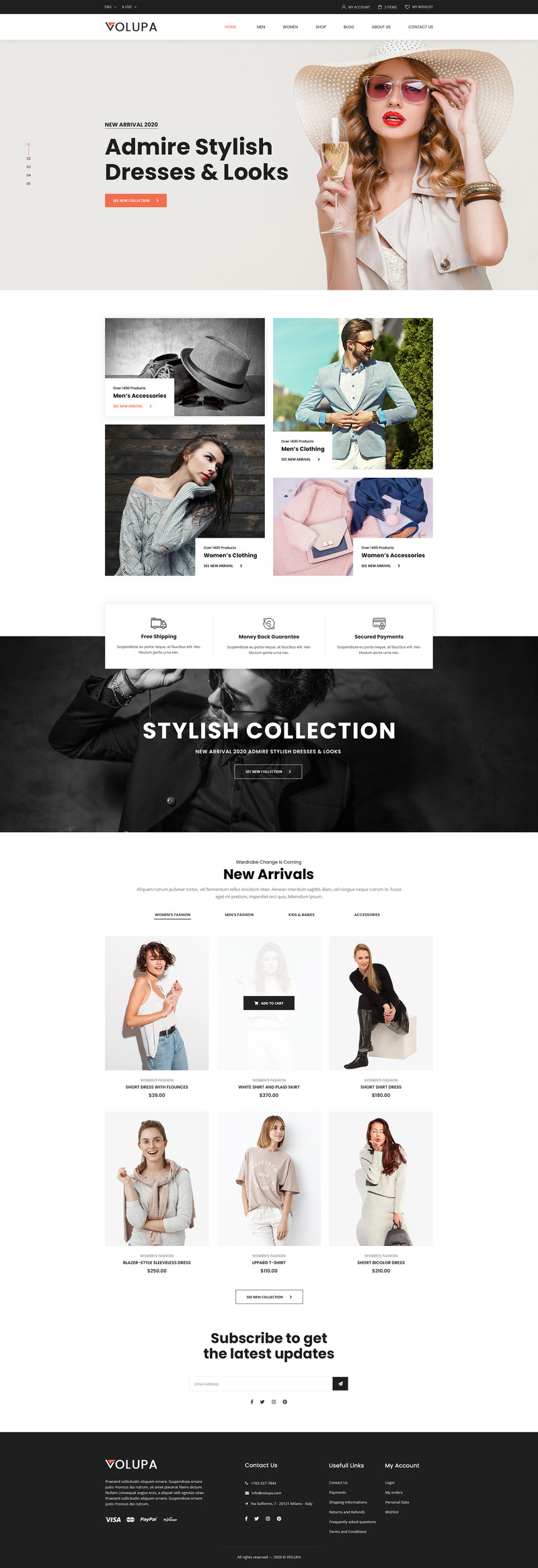 Volupa e-handel PSD-mall - Features Image 1
