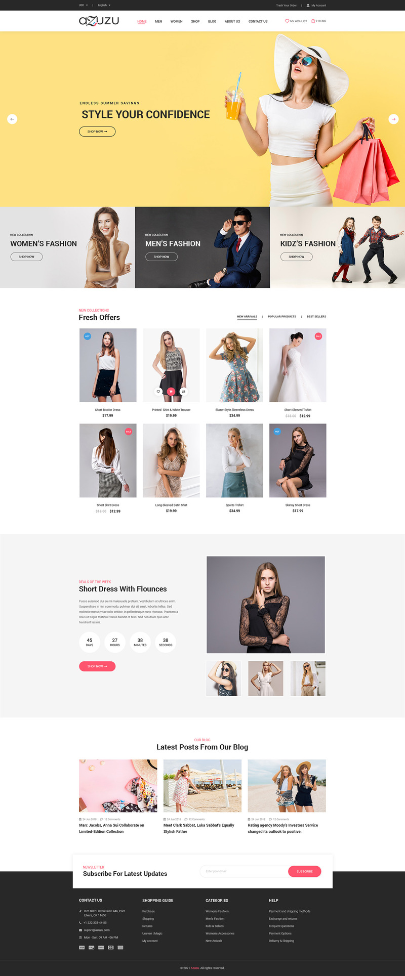 Szablon PSD Azuzu eCommerce - Obraz funkcji 1