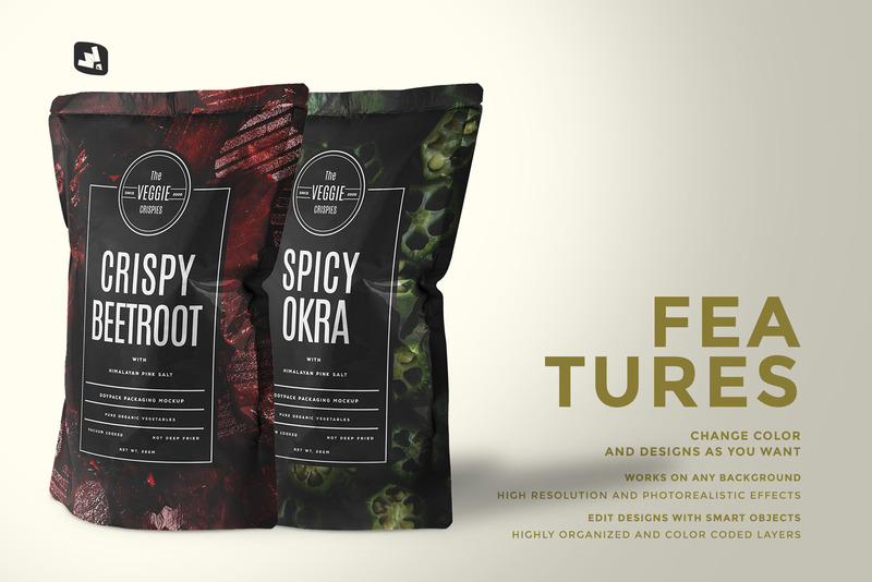 Doypack Snacks Packaging Mockup - Features Image 6