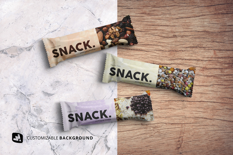 Organic Snack Bar Packaging Mockup - Features Image 4