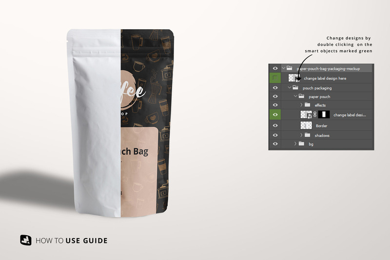 Mockup di imballaggio per sacchetti di carta - Caratteristiche Immagine 2