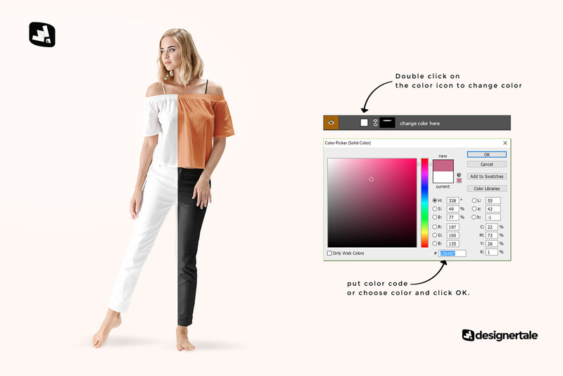 Mockup di abbigliamento estivo femminile - Caratteristiche Immagine 3