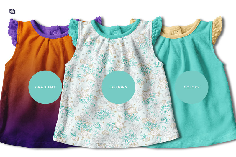 Ruffle Sleeve Baby Girl Top Mockup 258370 TemplateMonster