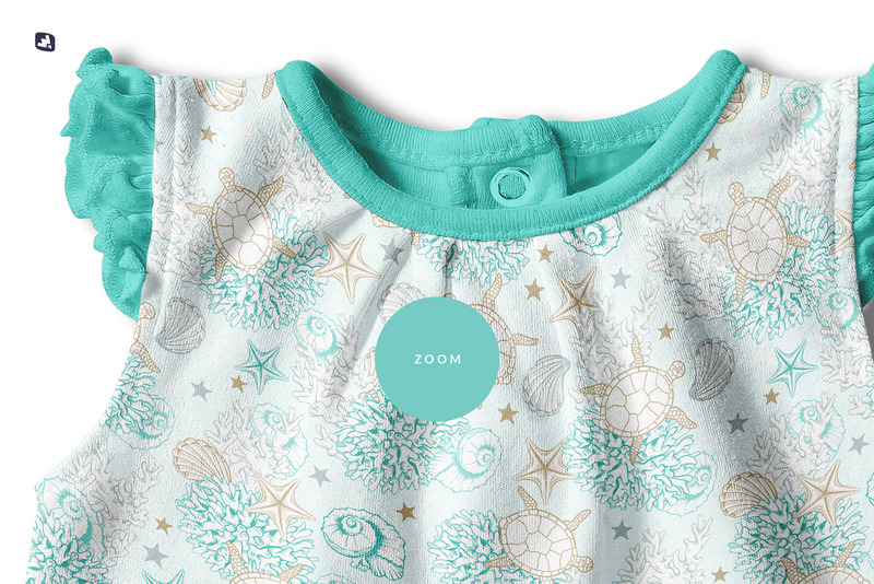 Ruffle Sleeve Baby Girl Top Mockup 258370 TemplateMonster