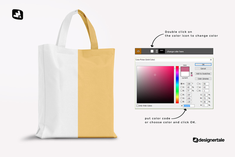 Mockup di borsa di tela vista frontale - Caratteristiche Immagine 3