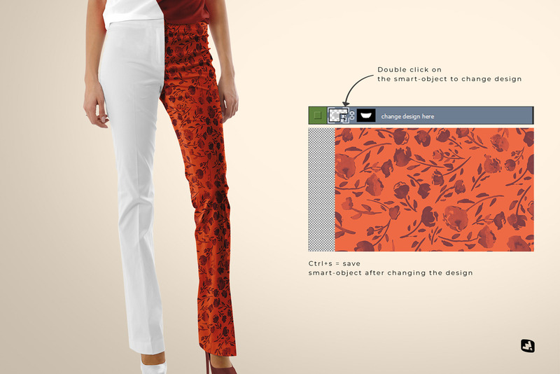 Maquette de pantalon à pattes d'éléphant pour femmes - Caractéristiques de l’image 2