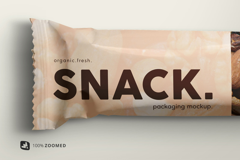 Organic Snack Bar Packaging Mockup - Features Image 5