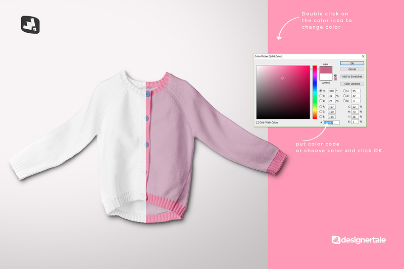 Макет детского свитера, вид сверху - Features Image 3