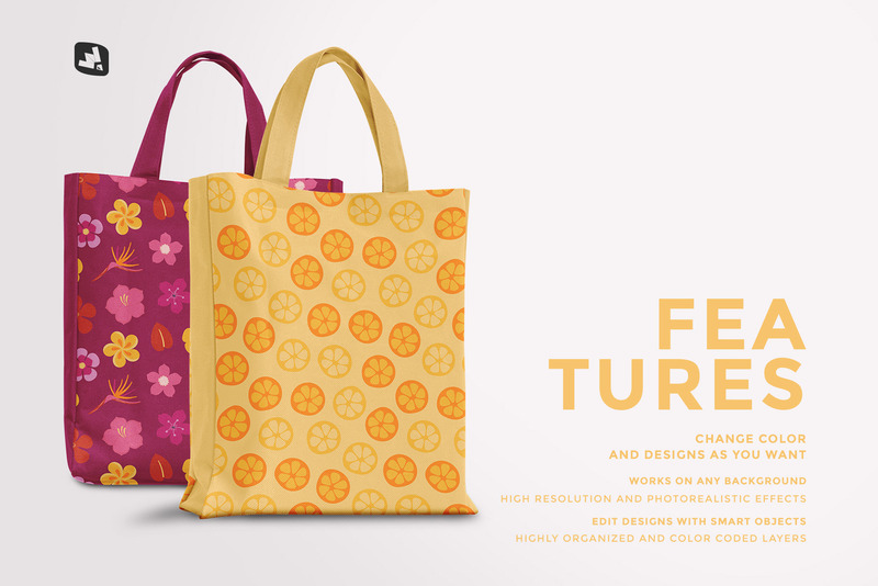Mockup di borsa di tela vista frontale - Caratteristiche Immagine 7