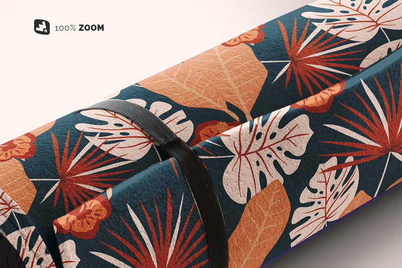 Rolled Up Yoga Mat Set Mockup - Features Image 7