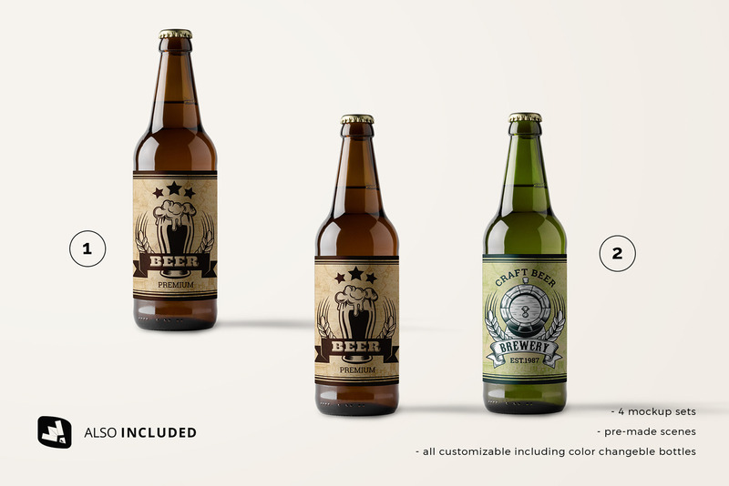 Maqueta de empaque de botellas de cerveza artesanal - Características Imagen 3