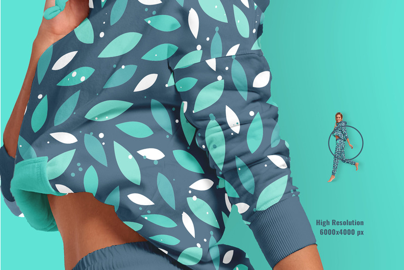 Top View Womens Tracksuit Mockup - Features Image 4