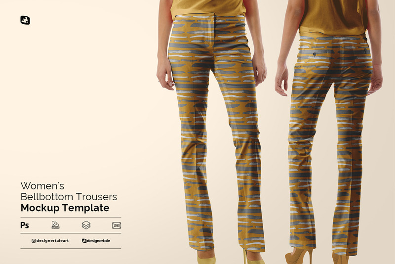 Maquette de pantalon à pattes d'éléphant pour femmes - Caractéristiques de l’image 1