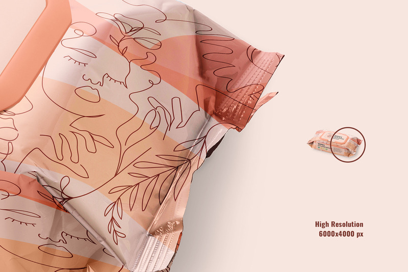 Disposable Wet Wipes Branding Mockup - Features Image 4