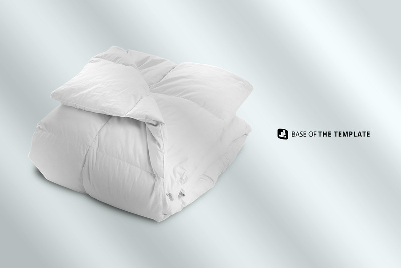 Folded Comforter Blanket Mockup - Features Image 9