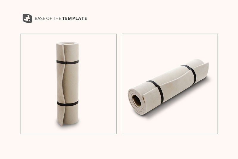 Rolled Up Yoga Mat Set Mockup - Features Image 10