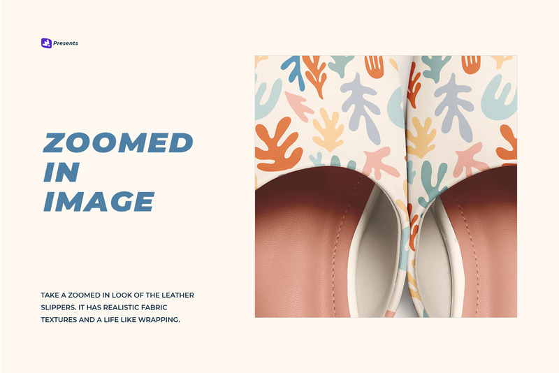 Female Leather Slippers Mockup - Features Image 6