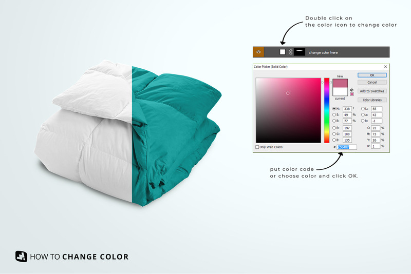 Folded Comforter Blanket Mockup - Features Image 3