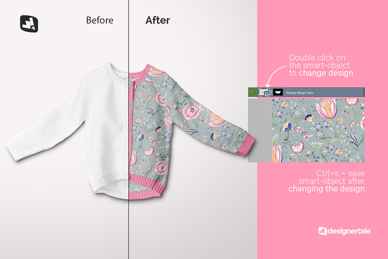 Макет детского свитера, вид сверху - Features Image 2