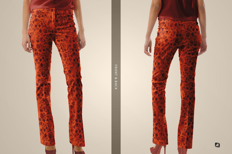 Maquette de pantalon à pattes d'éléphant pour femmes - Caractéristiques de l’image 4