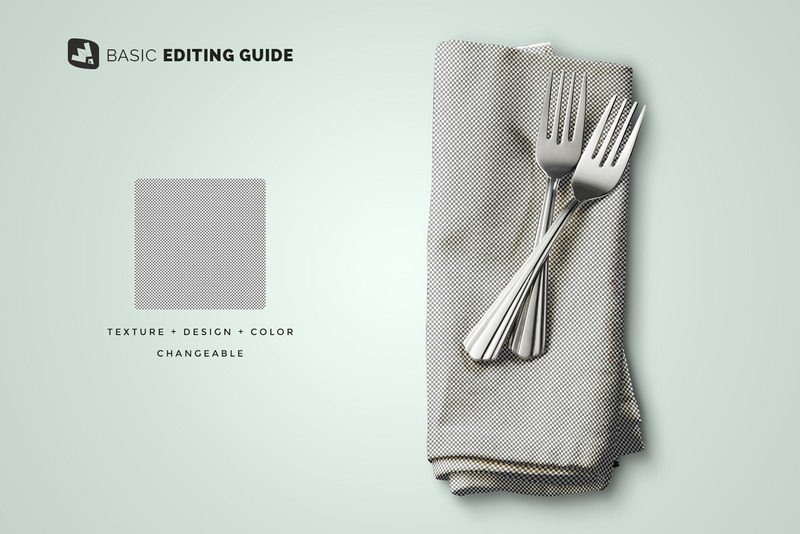 Tovagliolo Da Cena Con Mockup Di Posate - Caratteristiche Immagine 8