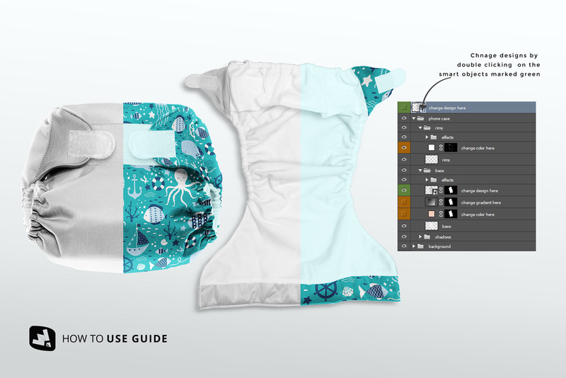 Reusable Velcro Cloth Diaper Mockup - Features Image 2
