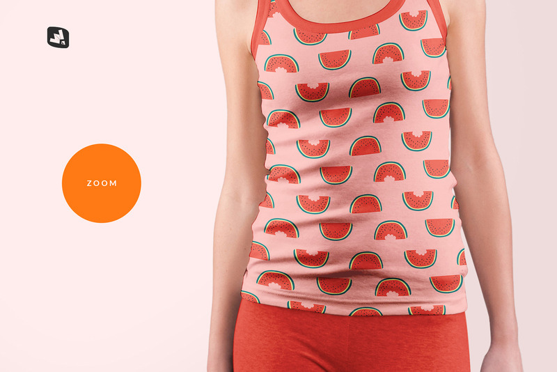 Female Sleeveless Gym Outfit Mockup - Features Image 6