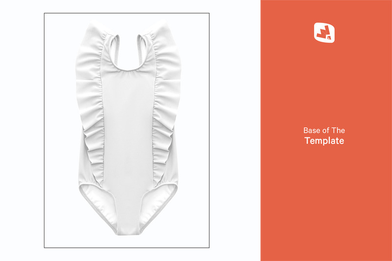 Baby Girl’s Ruffled Swimsuit Mockup - Features Image 9