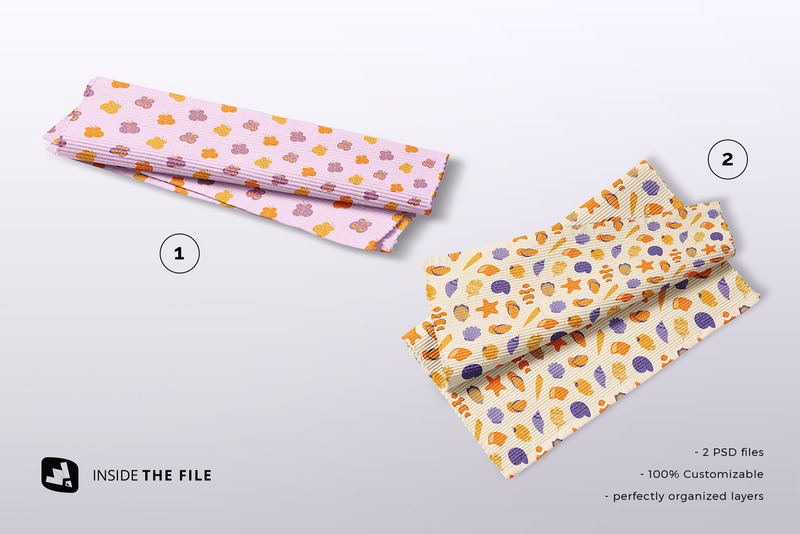 Top View Cloth Table Mat Set Mockup - Features Image 4