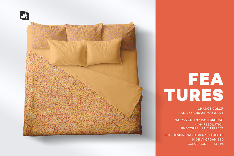 Top View King Size Bed Mockup - Features Image 7