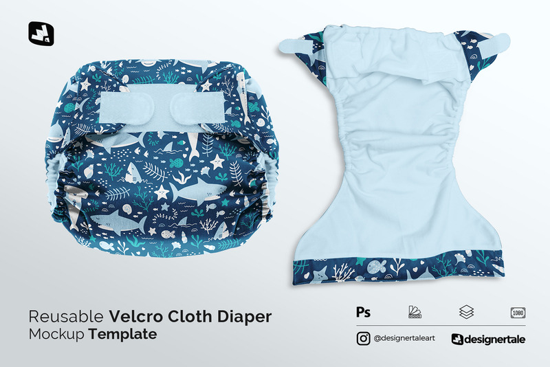 Reusable Velcro Cloth Diaper Mockup - Features Image 1