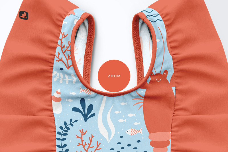 Baby Girl’s Ruffled Swimsuit Mockup - Features Image 6