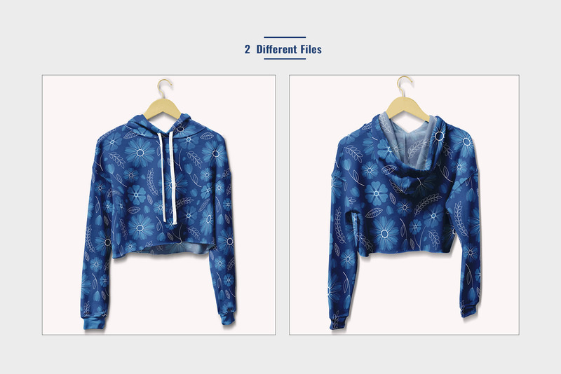 Hängende Crop Top Hoodie Mockup - Eigenschaften Bild 3